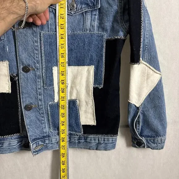 BDG Women's Size XS Oversized Patchwork Denim Trucker Jacket - Picture 8 of 8